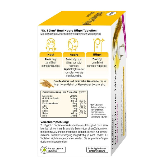 Dr. Böhm Haut Haare Nägel Schönheitskur, 180 St. Tabletten