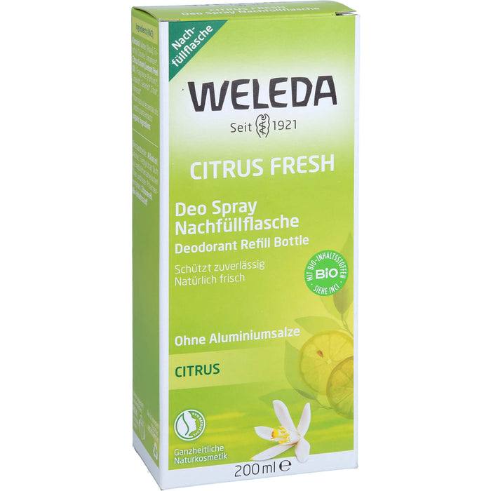WELEDA Citrus Fresh Deo Spray Nachfüllflasche, 200 ml Lösung