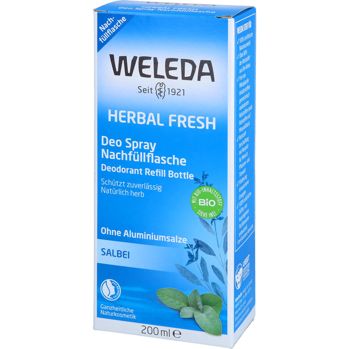 WELEDA Deodorant Nachfüllflasche Salbei ohne Aluminiumsalze, 200 ml Lösung