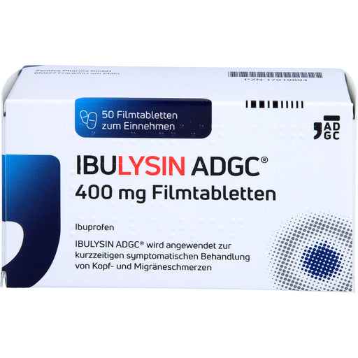 Ibulysin ADGC 400 mg Filmtabletten bei Schmerzen und Fieber, 50 St. Tabletten