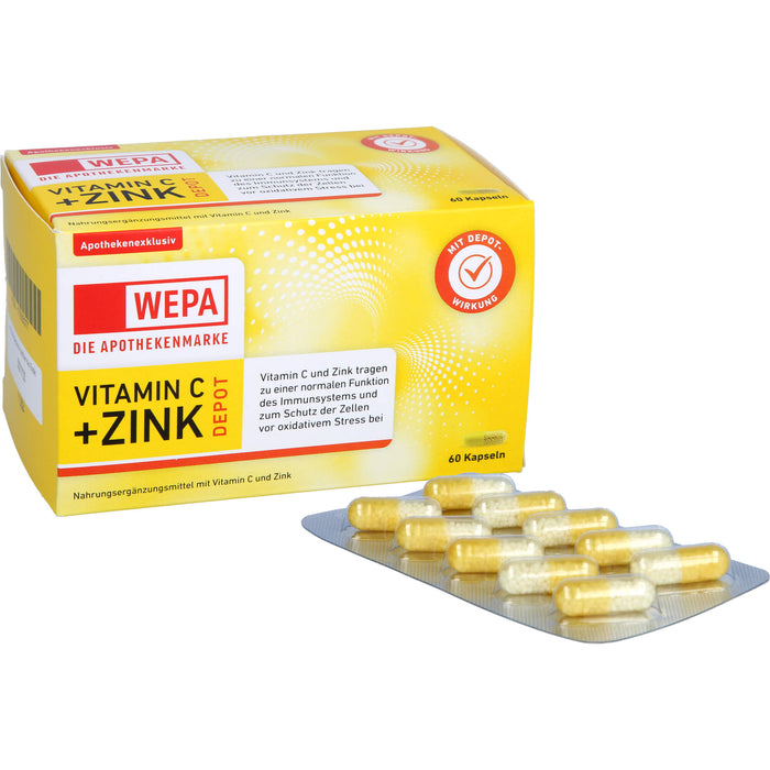 WEPA Vitamin C + Zink Kapseln, 60 St. Kapseln