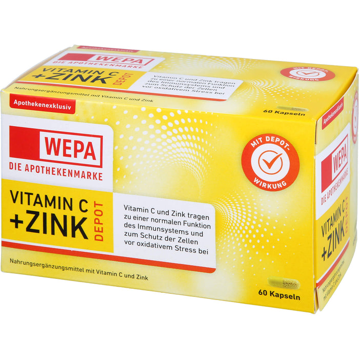 WEPA Vitamin C + Zink Depot Kapseln, 60 pc Capsules