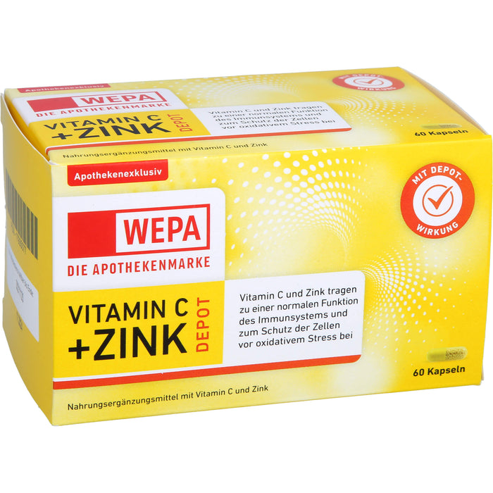 WEPA Vitamin C + Zink Kapseln, 60 St. Kapseln