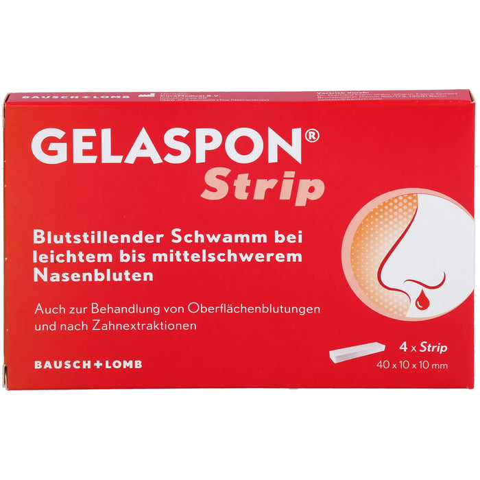 Gelaspon Strip 40x10x10 mm Gelatineschwamm, 4 St STR