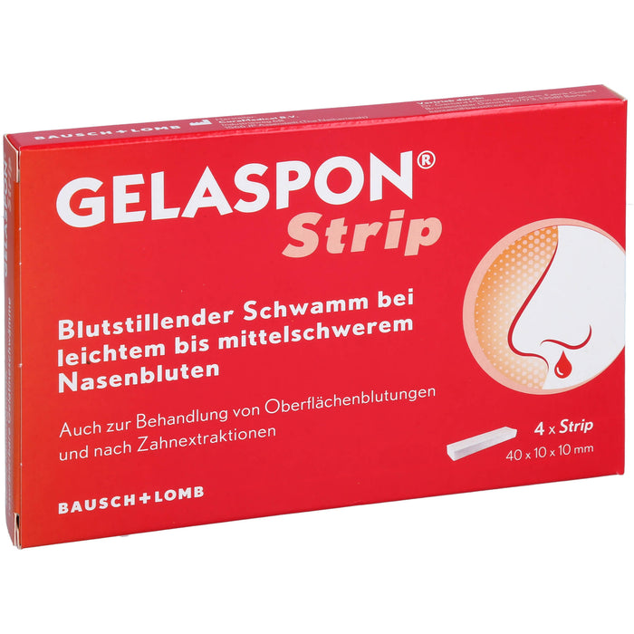 Gelaspon Strip 40x10x10 mm Gelatineschwamm, 4 St STR