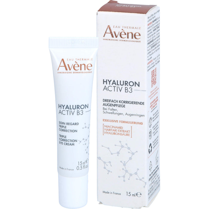 Avène Hyaluron Activ B3 dreifach korrigierende Augenpflege, 15 ml Creme
