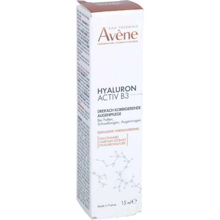 Avène Hyaluron Activ B3 dreifach korrigierende Augenpflege, 15 ml Cream