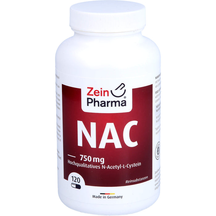 ZeinPharma NAC 750 mg hochqualitatives N-Acetyl-L-Cystein Kapseln, 120 St. Kapseln