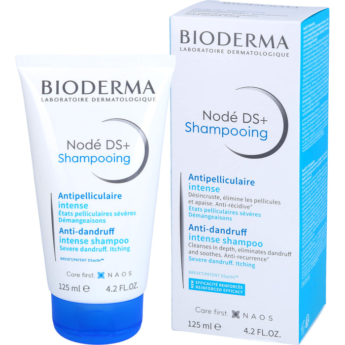 BIODERMA Nodé DS Shampoo bei hartnäckigen, fettenden Schuppen mit Juckreiz, 125 ml Shampoo