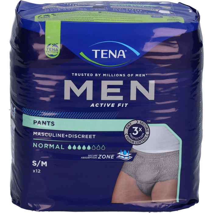 TENA Men Act.Fit Inkontinenz Pants Norm. S/M grau, 12 St 