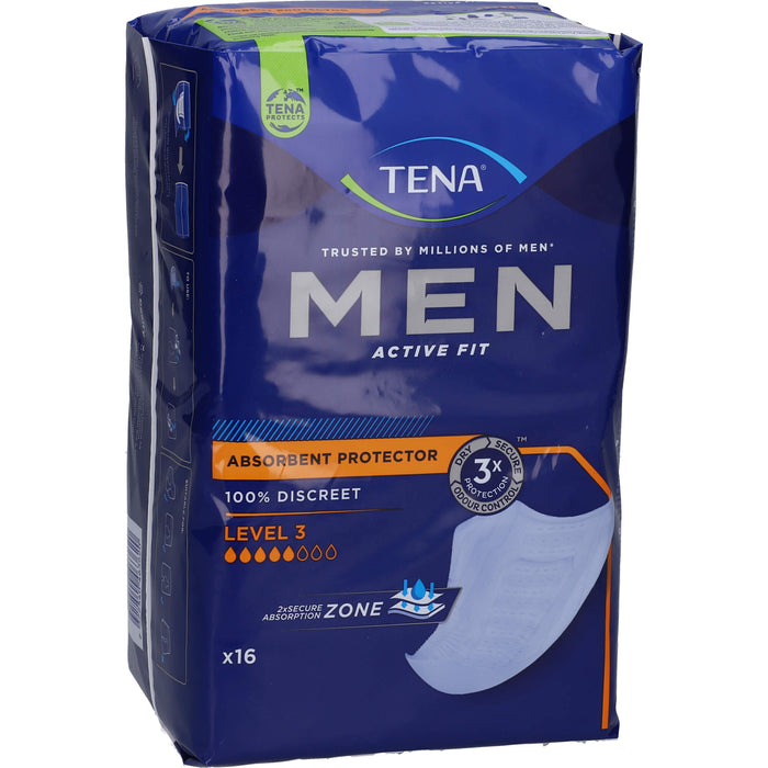 TENA Men Active Fit Level 3 Inkontinenzeinlagen, 16 pc Dépôts