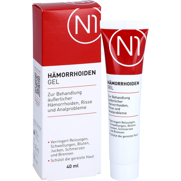 N1 Hämorrhoiden Gel auch bei Fissuren, Risse und allg. Analproblemen, 40 ml Gel