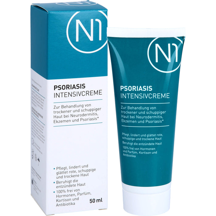 N1 Psoriasis & Neurodermitis Intensivcreme gegen trockene, gereizte & schuppige Haut, 50 ml Creme