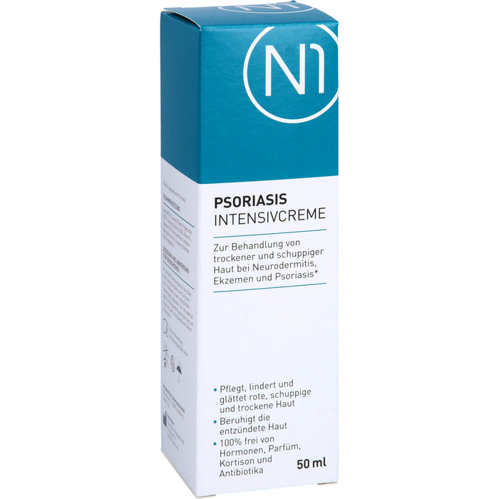 N1 Psoriasis & Neurodermitis Intensivcreme gegen trockene, gereizte & schuppige Haut, 50 ml Cream