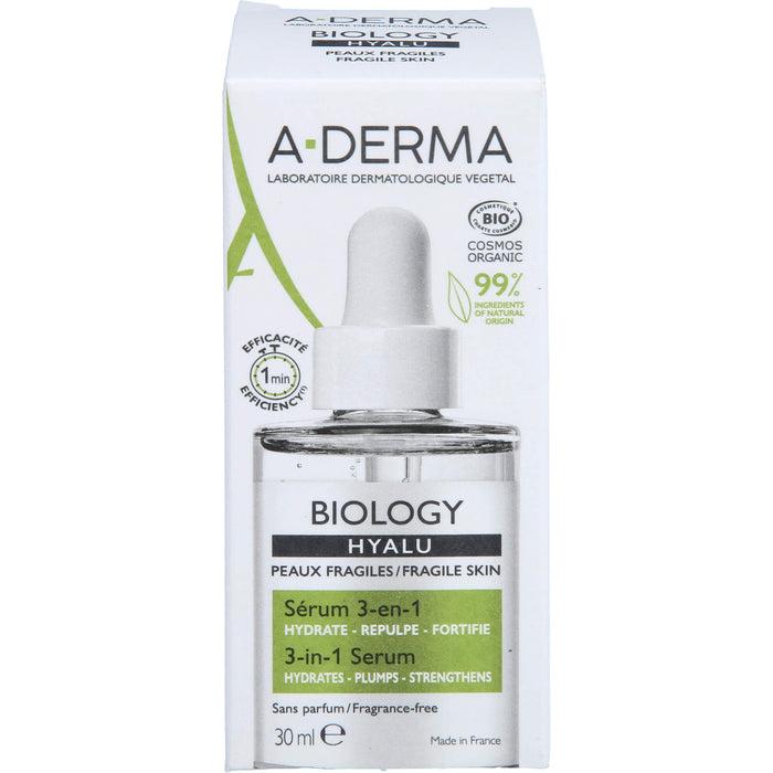 A-DERMA BIOLOGY HYALU SERUM 3in1, 30 ml 