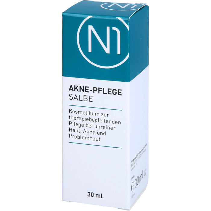 N1 Akne Pflege Salbe verfeinert das Hautbild & hilft Unreinheiten vorzubeugen, 30 ml Ointment