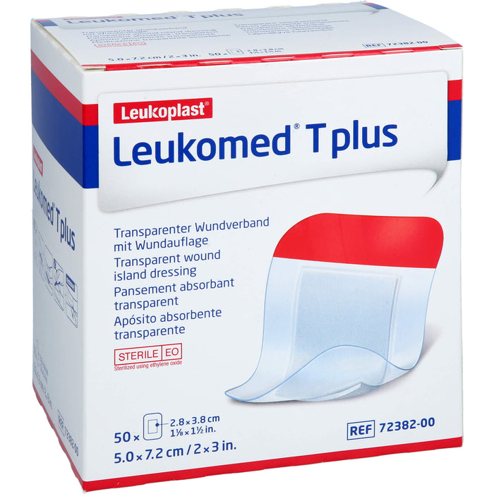 LEUKOMED TRANSP. PLUS STERILE PFL. 7,2x5 cm, 50 St PFL
