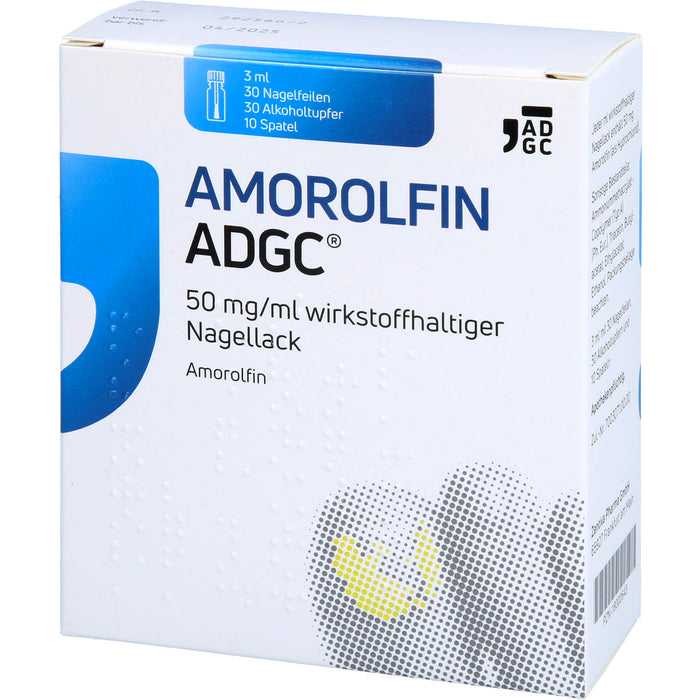 ADGC Amorolfin wirkstoffhaltiger Nagellack gegen Nagelpilz inkl. Set, 3 ml Nail varnish containing active ingredients