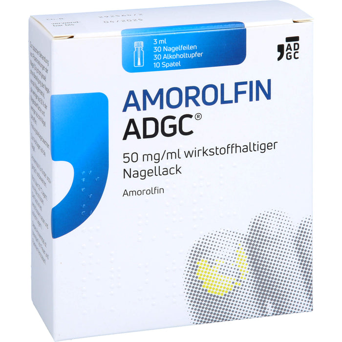 ADGC Amorolfin wirkstoffhaltiger Nagellack gegen Nagelpilz inkl. Set, 3 ml Nail varnish containing active ingredients