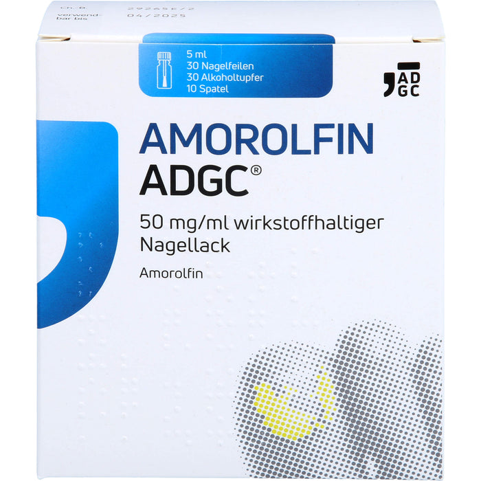 ADGC Amorolfin wirkstoffhaltiger Nagellack gegen Nagelpilz inkl. Set, 5 ml Wirkstoffhaltiger Nagellack