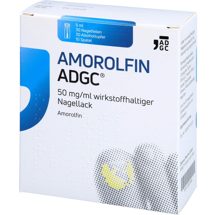 ADGC Amorolfin wirkstoffhaltiger Nagellack gegen Nagelpilz inkl. Set, 5 ml Wirkstoffhaltiger Nagellack