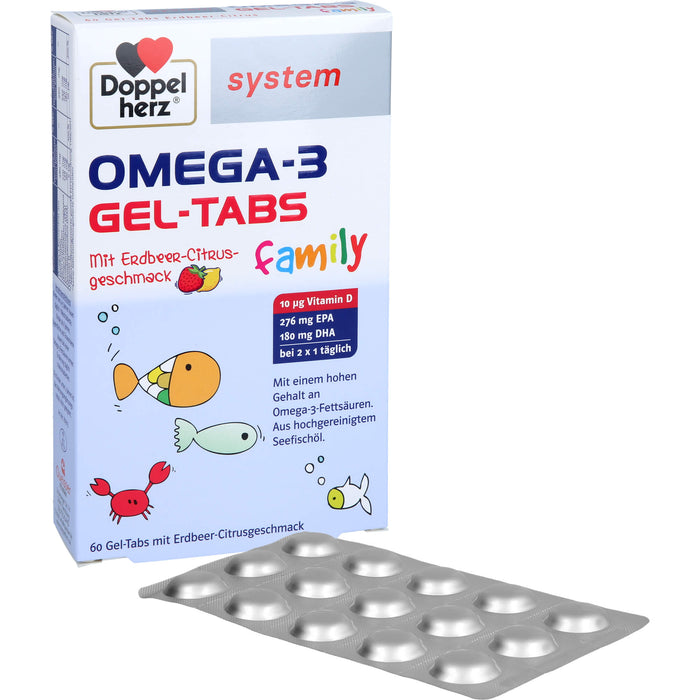 Doppelherz Omega-3 Gel-Tabs family Erdb.-Ci system, 60 pcs. 