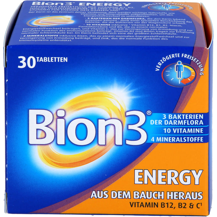 Bion3 Energy Tabletten zur Darm- & Energieunterstützung, 30 St. Tabletten