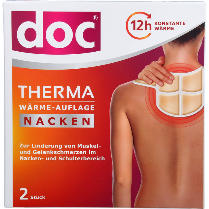Doc Therma Wärme-Auflage Nacken zur Linderung von Muskel und Gelenksschmerzen, 2 St. Wärmekissen