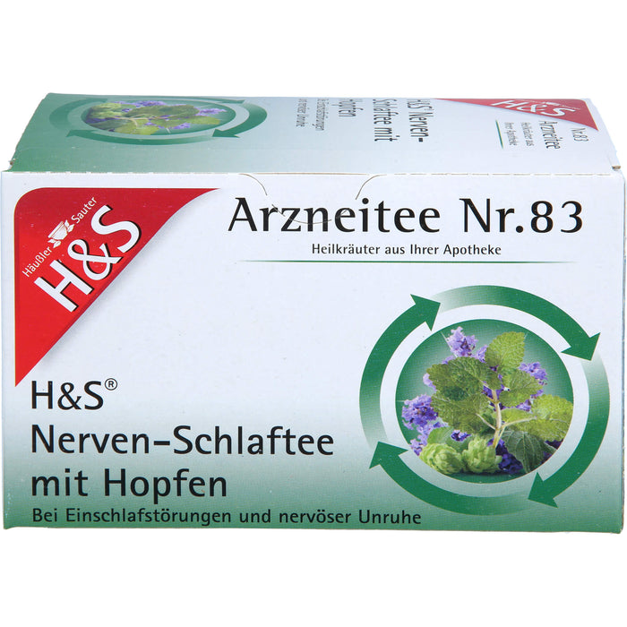 H&S Arzneitee Nr.83 Nerven- und Schlaftee mit Hopfen, 20 St. Beutel