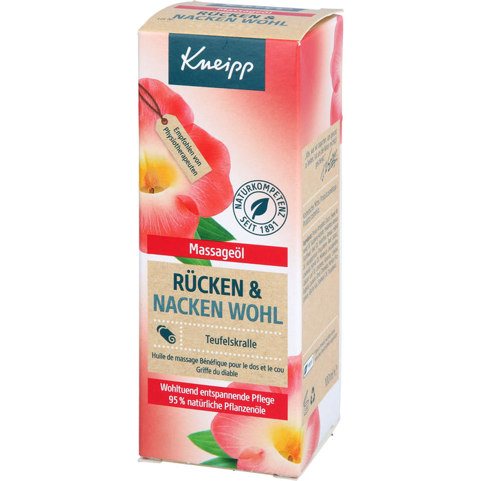 Kneipp Massageöl Rücken & Nacken Wohl, 100 ml Oil
