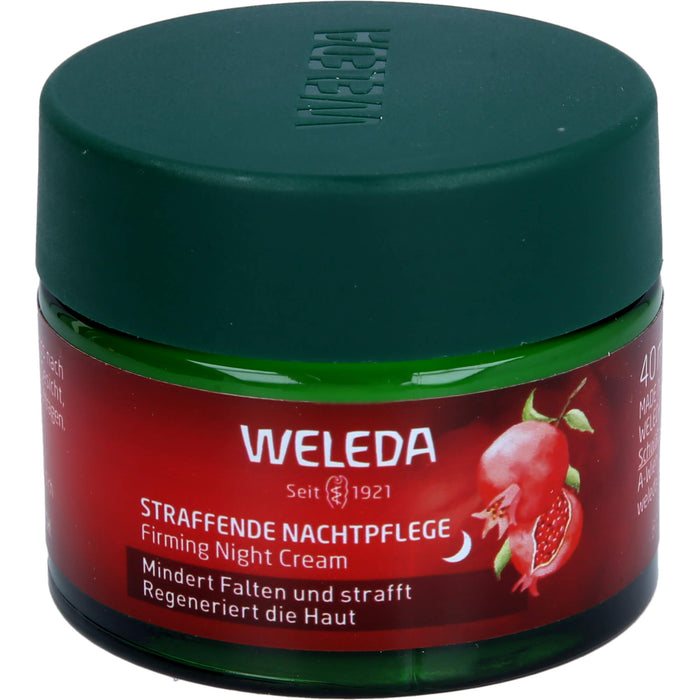 WELEDA straffende Nachtpflege mit Granatapfel & Maca-Peptiden mindert Falten  und regeneriert die Haut, 40 ml Crème