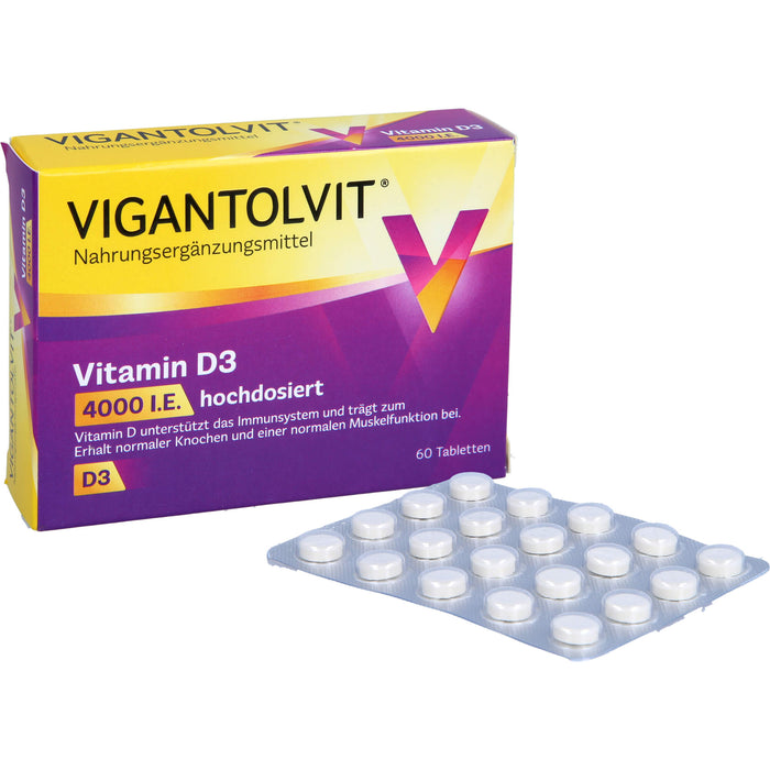 Vigantolvit 4000 I.E. Vitamin D3 Tabletten, 60 pc Tablettes