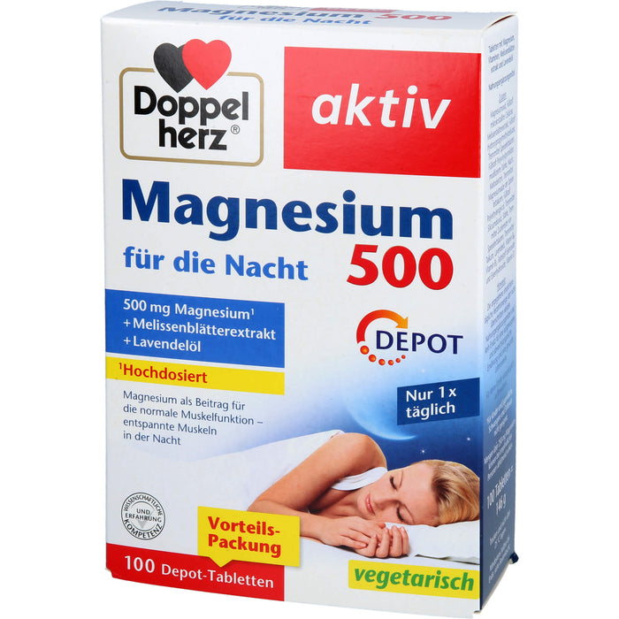 Doppelherz Magnesium 500 Nacht, 100 St TAB