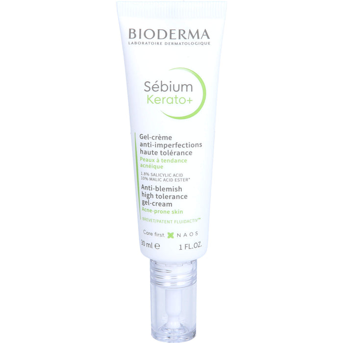 BIODERMA Sebium Kerato+ Gel-Crème Anti-Unreinheiten-Pflege bei unreiner bis zu Akne neigender Haut, 30 ml Creme