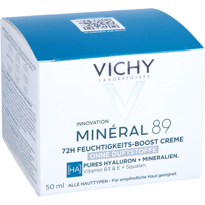 VICHY Minéral 89 72 h Feuchtigkeits-Boost Creme für normale Haut, 50 ml Crème