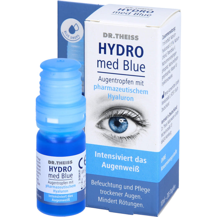 DR. THEISS Hydro med Blue Augentropfen Befeuchtung und Pflege trockener Augen, 10.0 ml Lösung