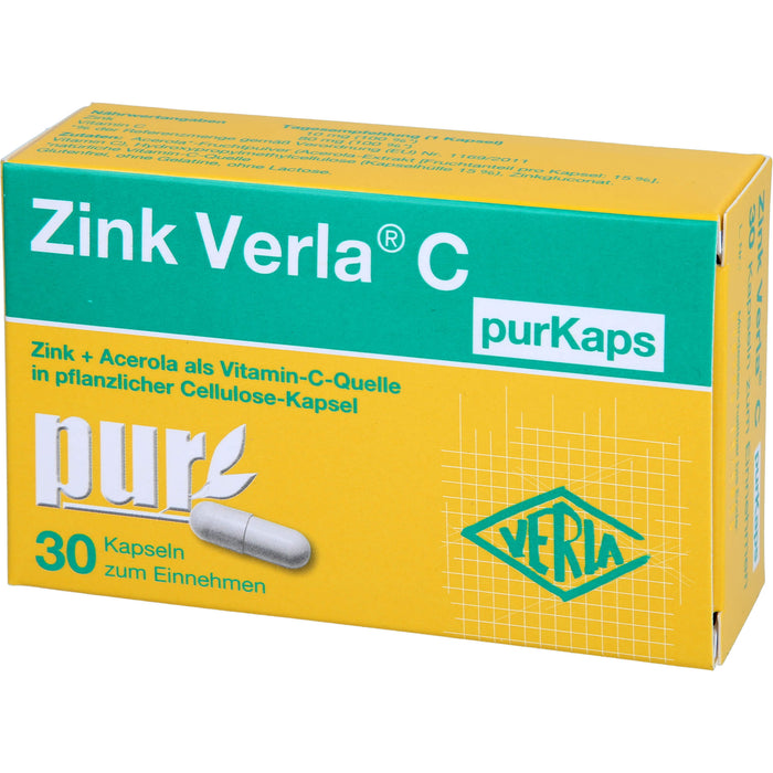 Zink Verla® C purKaps, Cellulose-Kapseln, 30 St KAP