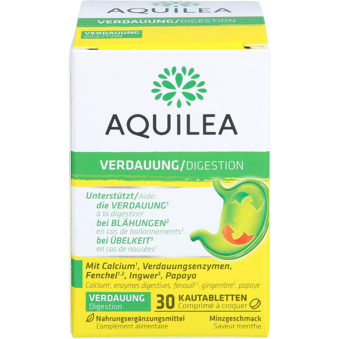 Aquilea Verdauung Kautabletten mit Minzgeschmack, 30 St. Kautabletten