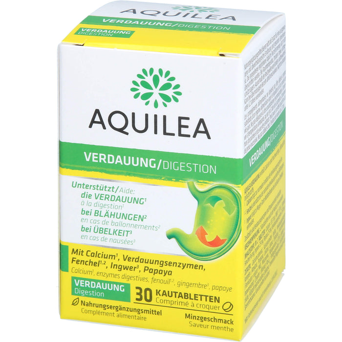 Aquilea Verdauung Kautabletten mit Minzgeschmack, 30 St. Kautabletten