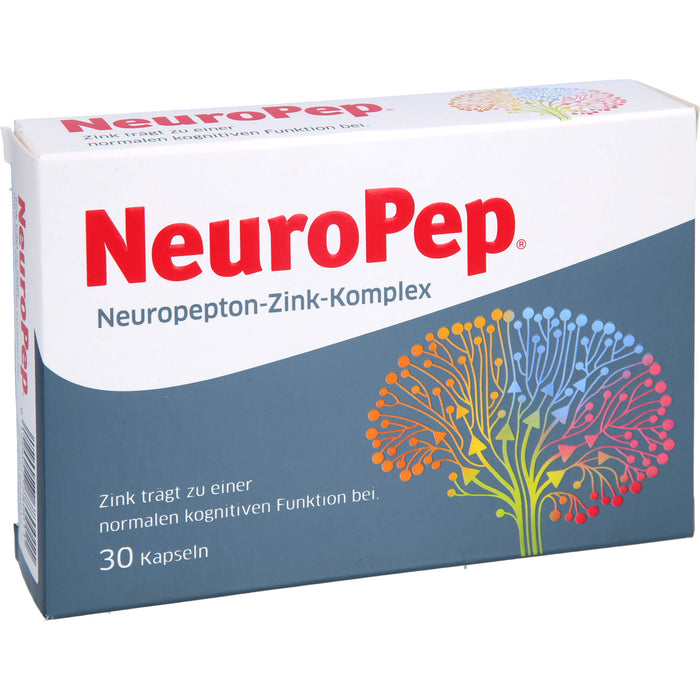 NeuroPep Kapseln mit Zink unterstützt Gedächtnis & Konzentration, 30 pcs. Capsules