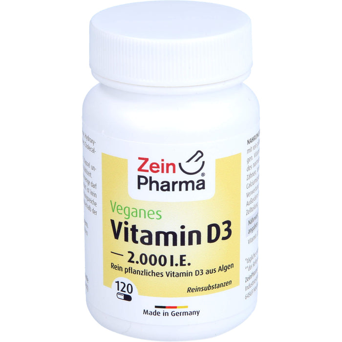 ZeinPharma Vitamin D3 2000 I.E. vegane Kapseln, 120 St. Kapseln