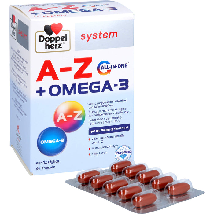 Doppelherz system A-Z + Omega-3 All in one Kapseln, 60 pc Capsules