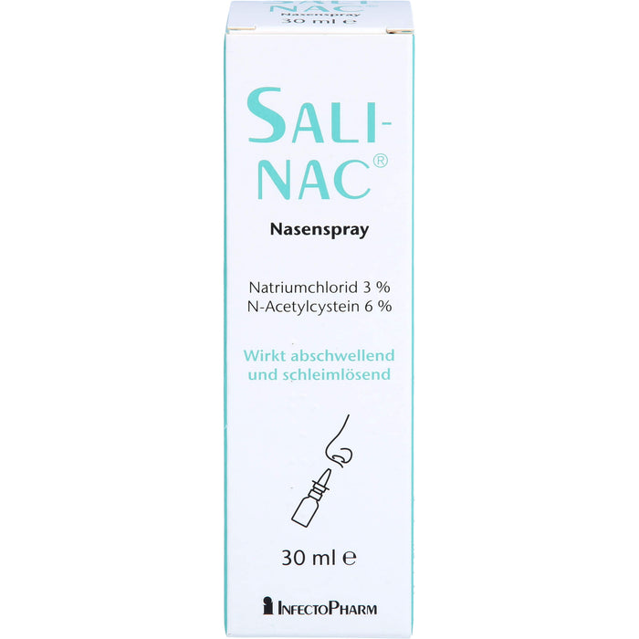 SALINAC Nasenspray wirkt abschwellend und schleimlösend, 30 ml Lösung