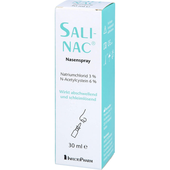 SALINAC Nasenspray wirkt abschwellend und schleimlösend, 30 ml Solution