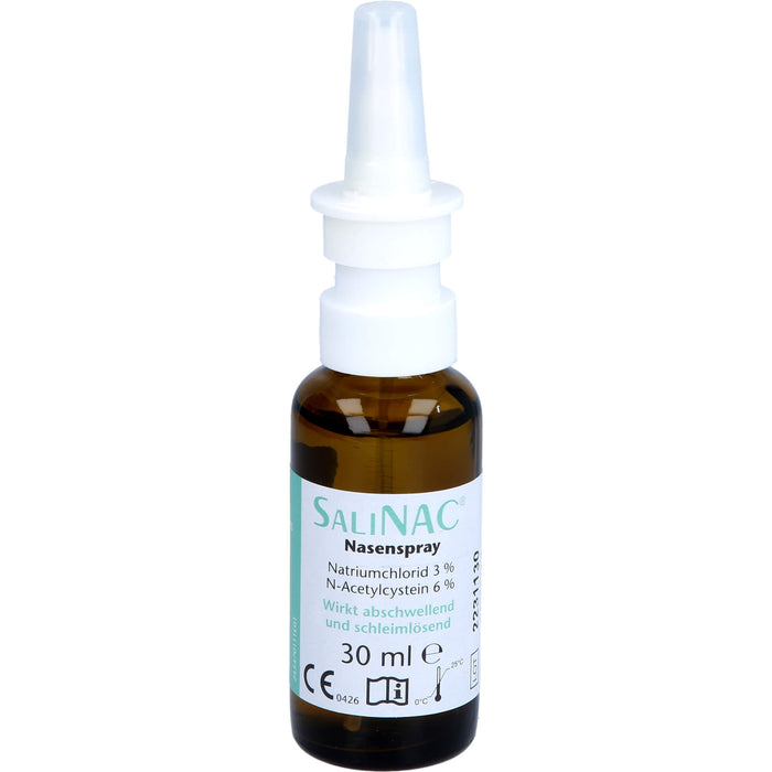 SALINAC Nasenspray wirkt abschwellend und schleimlösend, 30 ml Solution