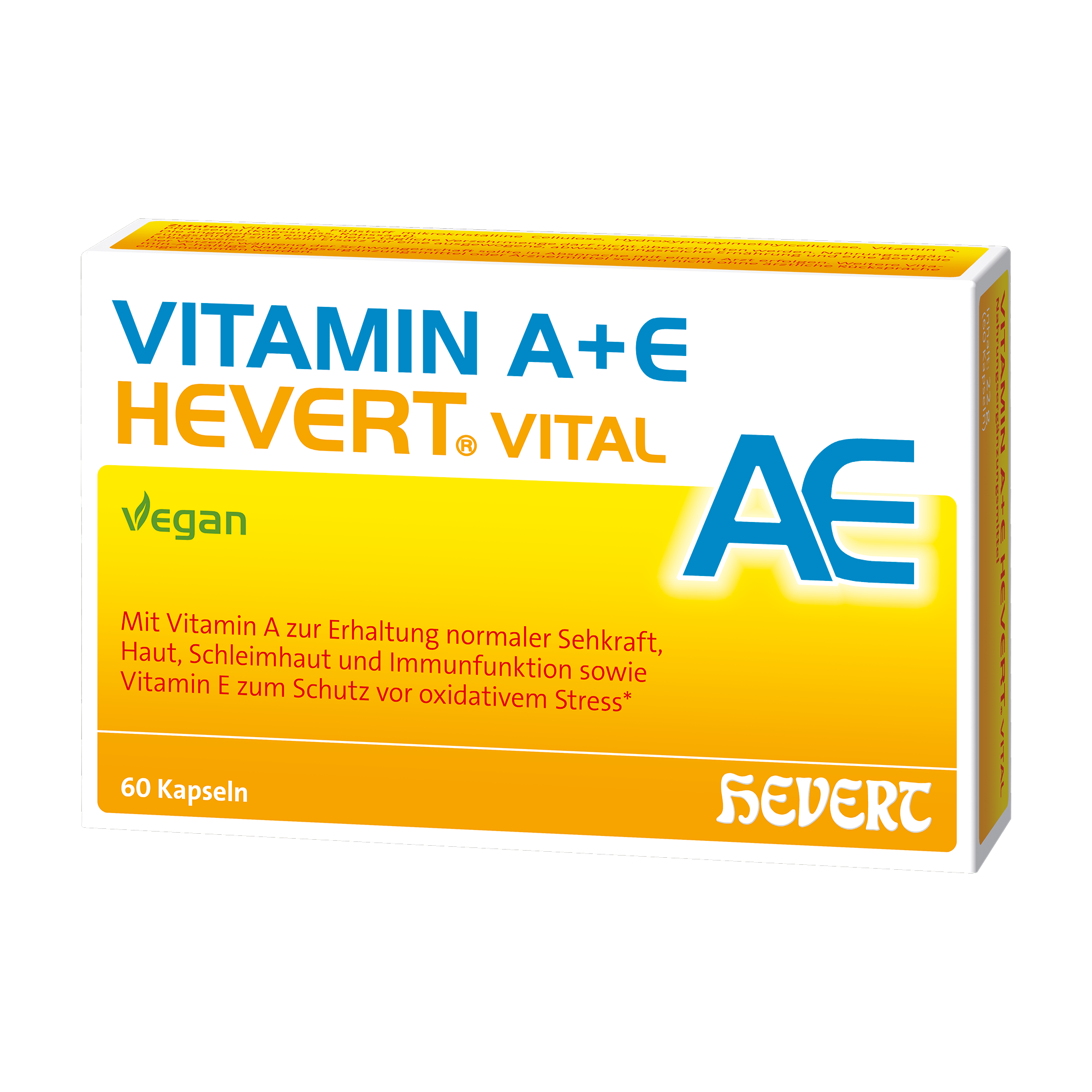 Vitamin A+E Hevert Vital für Augen, Haut und Immunsystem, 60 St. Kapseln