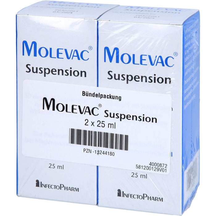 Molevac Suspension bei Madenwurmbefall, 50 ml Lösung