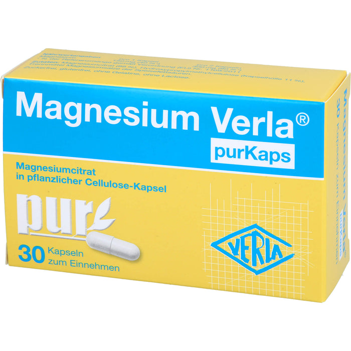 Magnesium Verla purKaps Kapseln bei Magnesiummangel, 30 pc Capsules