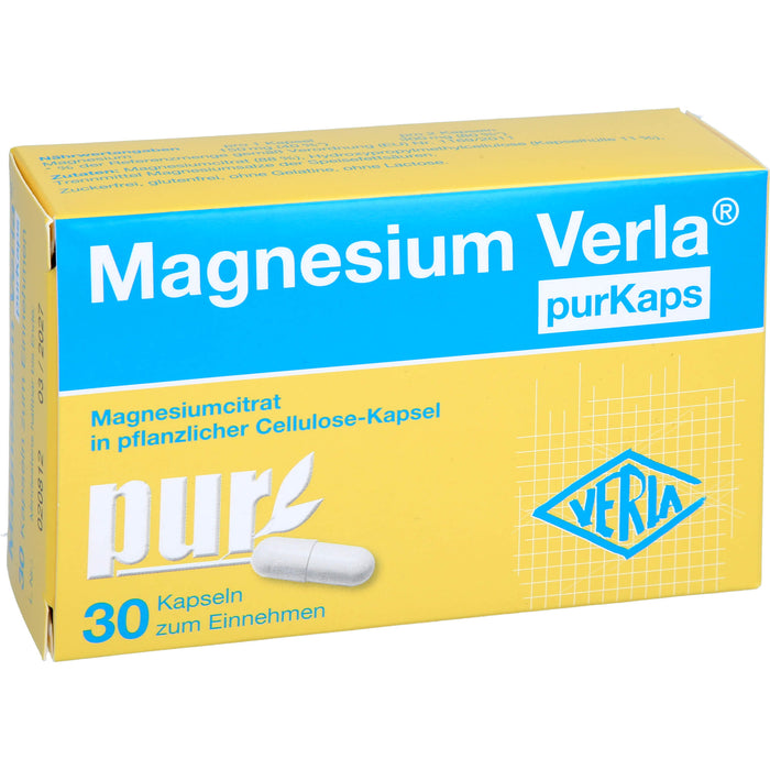 Magnesium Verla purKaps Kapseln bei Magnesiummangel, 30 pc Capsules