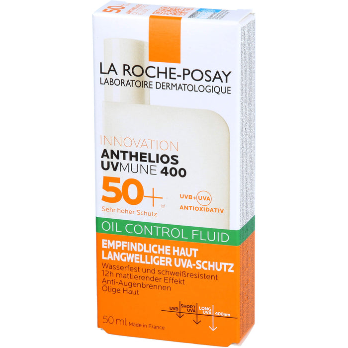 La Roche-Posay Anthelios Oil Control Fluid 50+ UVMune 400 für empfindliche Haut, 50 ml Creme